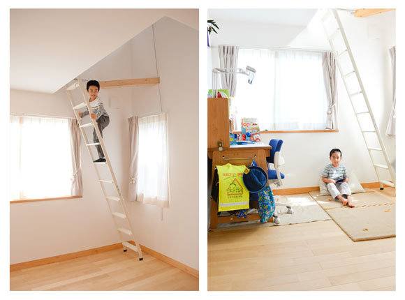 子供室はロフト付