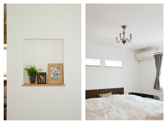 ゆったりとした寝室はウォークスルークローゼット付